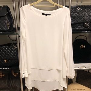 White flowing blouse
